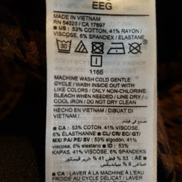 Old Navy Brown Houndstooth Pixie Wide Leg Pull on Pants Women’s Sz XXL - Picture 6 of 6